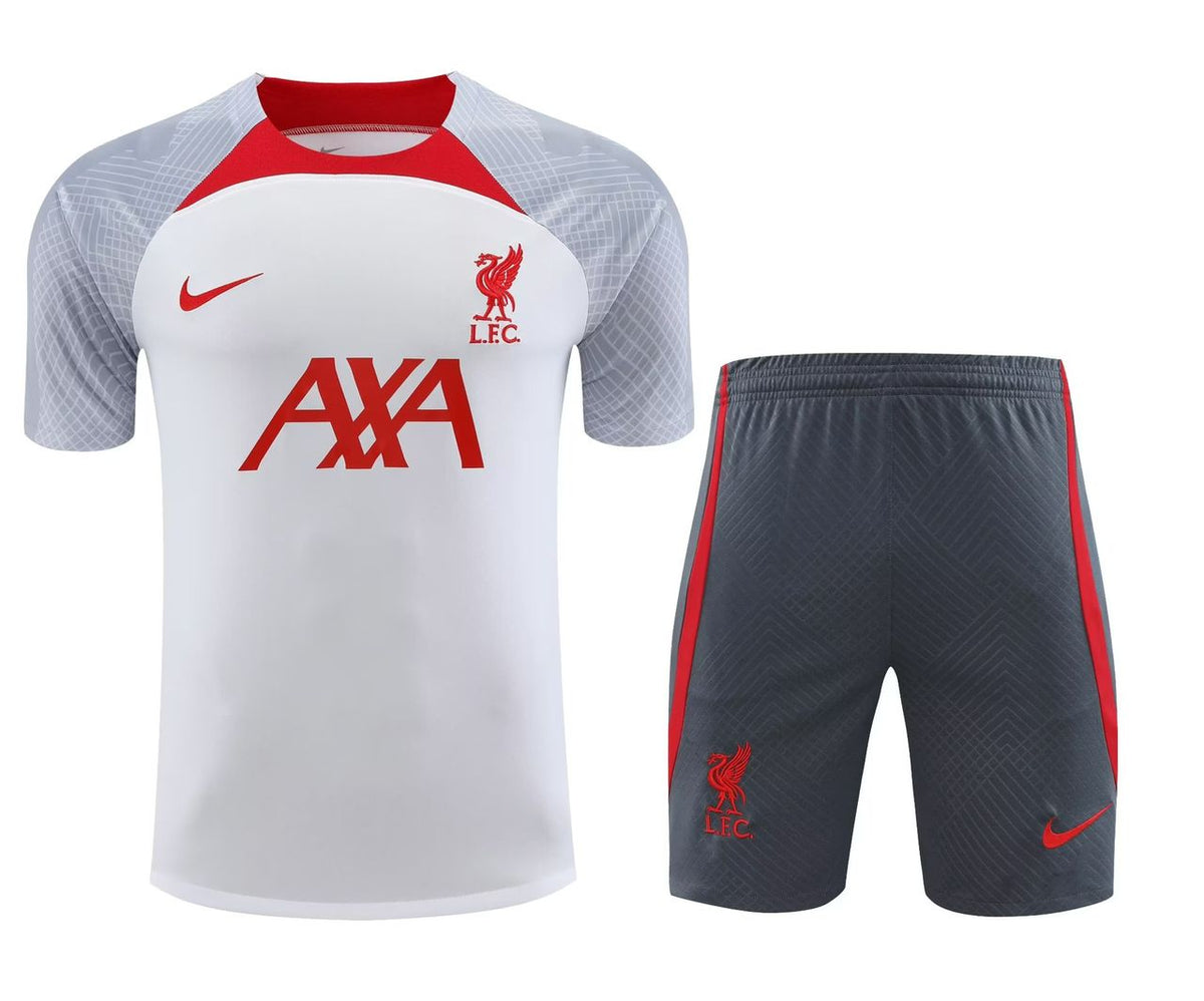 LIVERPOOL WHITE/GREY TRAINING KIT 2023/2024