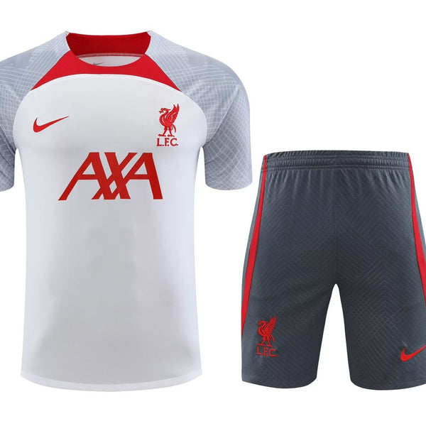 LIVERPOOL WHITE/GREY TRAINING KIT 2023/2024